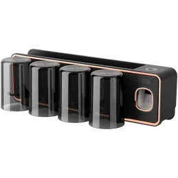 Porte-brosses à dents exclusif avec distributeur DENT / Noir mat