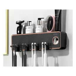 Porte-brosses à dents exclusif avec distributeur DENT / Noir mat