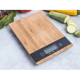 Balance de cuisine avec écran LCD, 5 kg / bambou