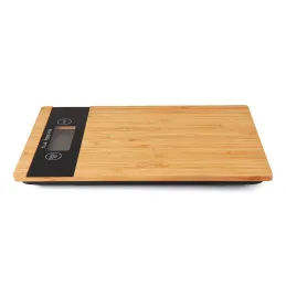 Balance de cuisine avec écran LCD, 5 kg / bambou