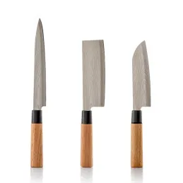 Set de 3 couteaux de cuisine japonais DAMASCUS