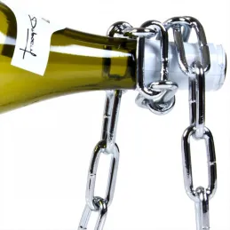 Porte-bouteilles CHAIN / Chrome brillant