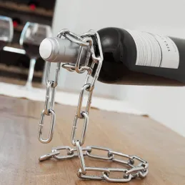 Porte-bouteilles CHAIN / Chrome brillant