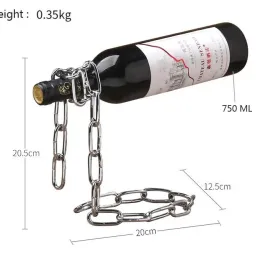 Porte-bouteilles CHAIN / Chrome brillant