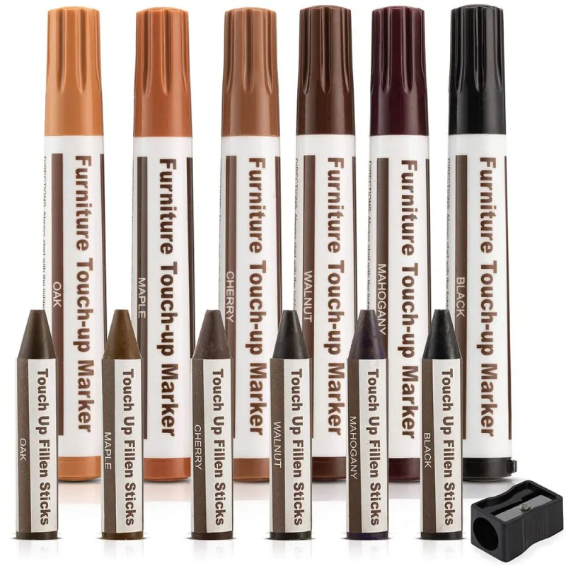 Kit de réparation FIXIA 12 pièces pour chants et meubles / Assortiment de couleurs
