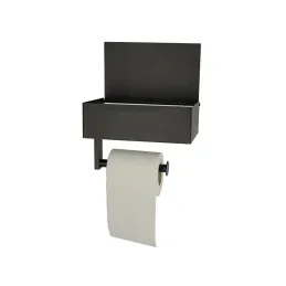 Porte-papier toilette TORR / Noir mat