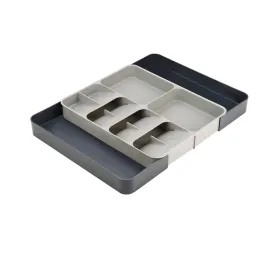Range-couverts réglable en plastique PLASTICO / Blanc-anthracite