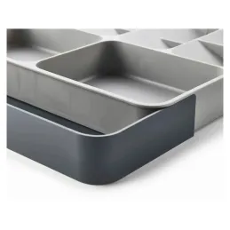 Range-couverts réglable en plastique PLASTICO / Blanc-anthracite