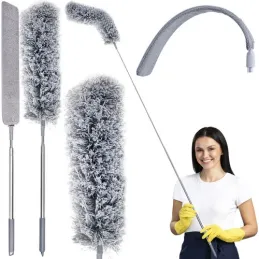 Plumeau télescopique en microfibre avec deux embouts / Gris