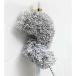 Plumeau télescopique en microfibre avec deux embouts / Gris