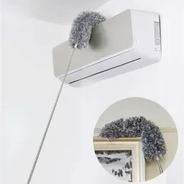 Plumeau télescopique en microfibre avec deux embouts / Gris