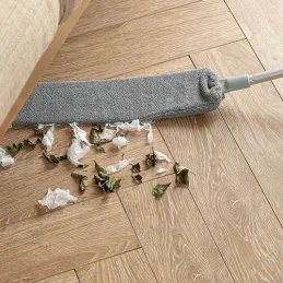 Plumeau télescopique en microfibre avec deux embouts / Gris
