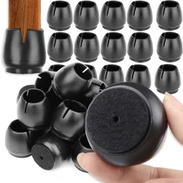 Lot de 16 protections pour pieds de chaise / Noir mat