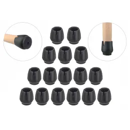 Lot de 16 protections pour pieds de chaise / Noir mat