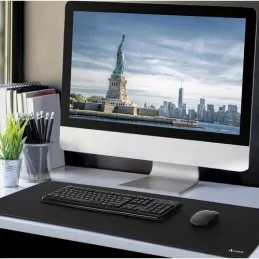 Tapis de bureau pour clavier et souris OFFICE / Noir
