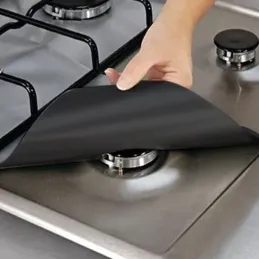 Lot de 5 supports de brûleur pour cuisinière à gaz / Noir