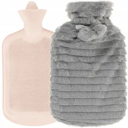 Chauffe-bouillotte en peluche – bouillotte 2 L / Gris