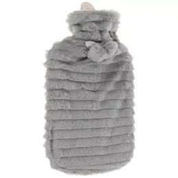 Chauffe-bouillotte en peluche – bouillotte 2 L / Gris