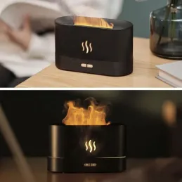 Diffuseur d’arômes LED avec effet flamme PROTO / Noir