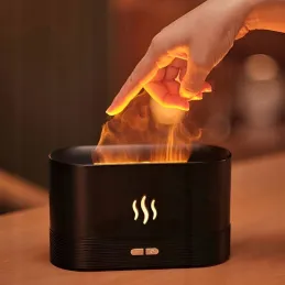 Diffuseur d’arômes LED avec effet flamme PROTO / Noir