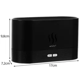 Diffuseur d’arômes LED avec effet flamme PROTO / Noir