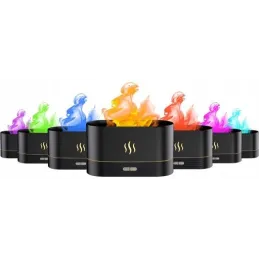 Diffuseur d’arômes LED avec effet flamme PROTO / Noir