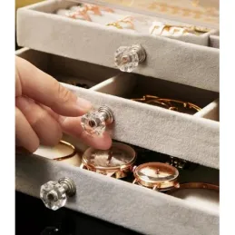 Boîte à bijoux design DIAMOND / Gris-transparent