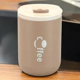 Gourde isotherme design avec paille GLAMM 500 ml / Marron