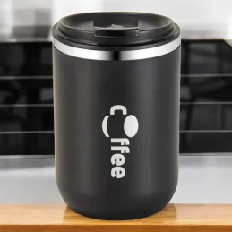 Gourde isotherme design avec paille GLAMM 500 ml / Noir