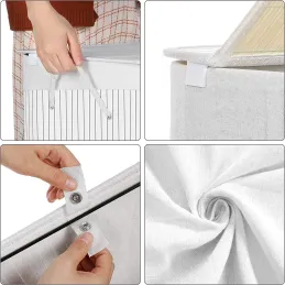 Panier à linge GLAMUR 100 L / Bois blanc