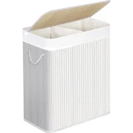 Panier à linge GLAMUR 100 L / Bois blanc