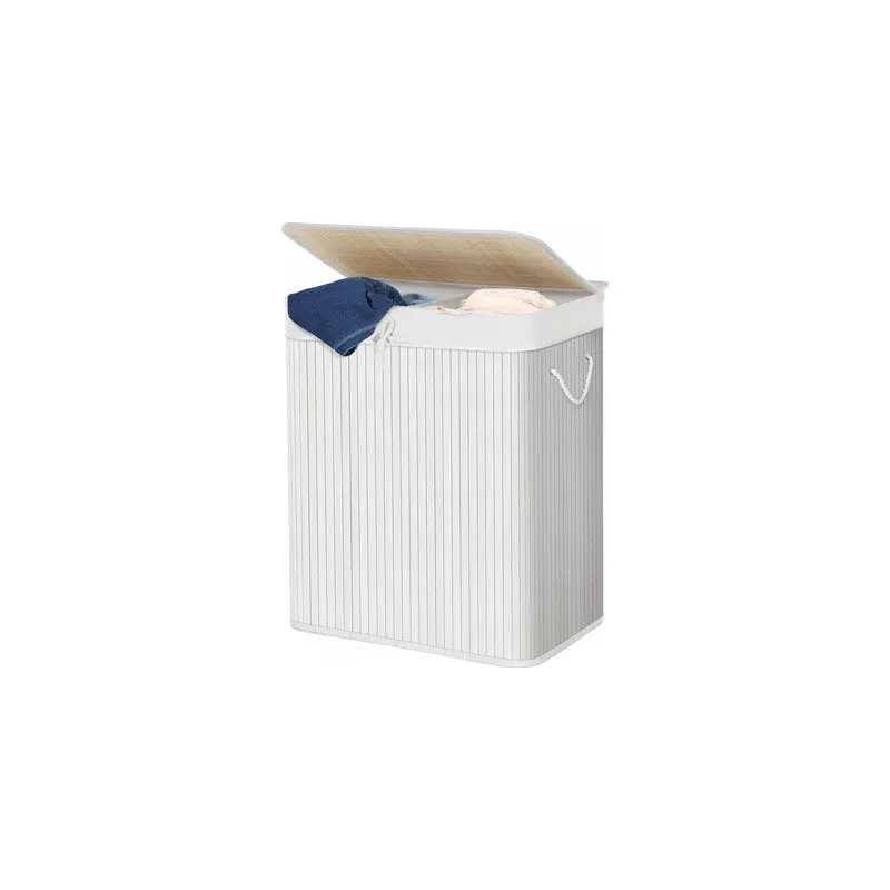 Panier à linge GLAMUR 100 L / Bois blanc