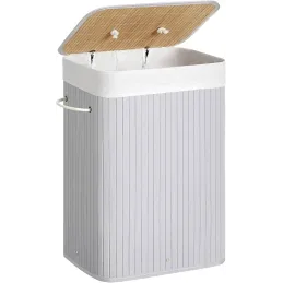 Panier à linge GLAMUR 72 L / Gris
