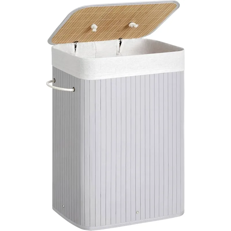 Panier à linge GLAMUR 72 L / Gris