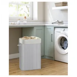 Panier à linge GLAMUR 72 L / Gris