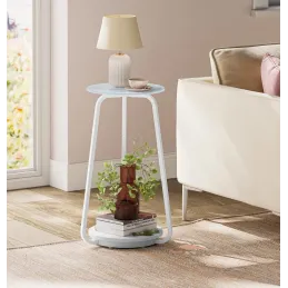 Table d’appoint BORN / Marbre blanc