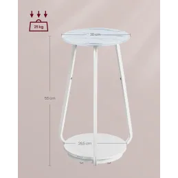 Table d’appoint BORN / Marbre blanc