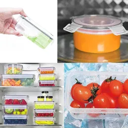 Set de 24 boîtes alimentaires antibactériennes FRESH / Transparentes
