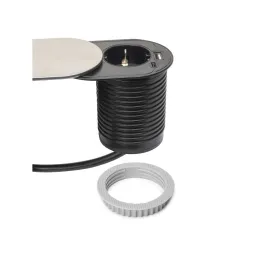 Prise électrique VERTIKAL FAT 1x230V + 2xUSB A+C SCHUKO / Inox