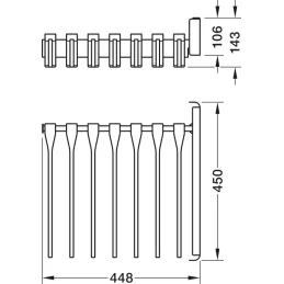 Porte-pantalons coulissant CONERO / Anthracite