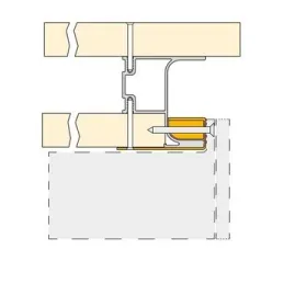 Profil latéral GOLA OVEN pour four à micro-ondes 580 mm / Or brossé