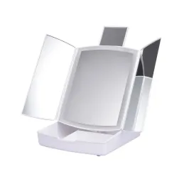 Miroir cosmétique avec éclairage LED et organiseur MIRACLE / Blanc