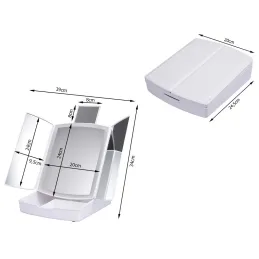 Miroir cosmétique avec éclairage LED et organiseur MIRACLE / Blanc