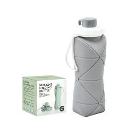 Gourde en silicone FLEX 600 ml / Grise