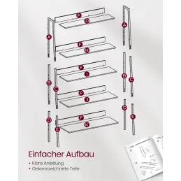 Étagère de rangement REGALO BIG 1700 / Bois noir