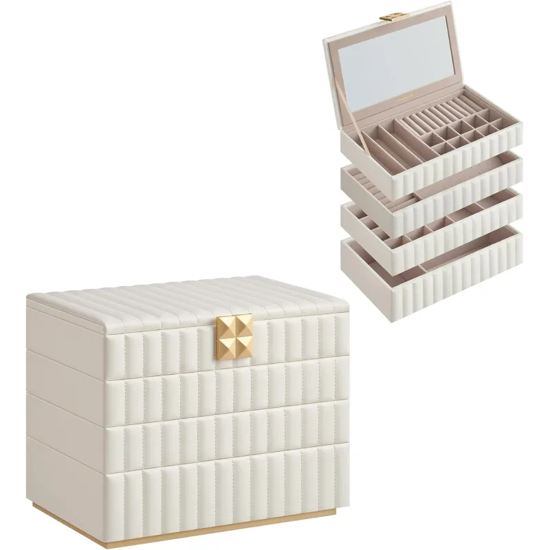 Boîte à bijoux design BUGATI MAXI / Blanc-doré