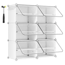 Boîte de rangement à chaussures modulaire MODULAR FASHION, 6 pièces / Blanc