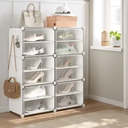 Boîte de rangement à chaussures modulaire MODULAR FASHION, 6 pièces / Blanc