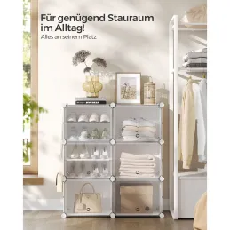 Boîte de rangement à chaussures modulaire MODULAR FASHION, 6 pièces / Blanc