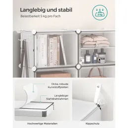 Boîte de rangement à chaussures modulaire MODULAR FASHION, 6 pièces / Blanc